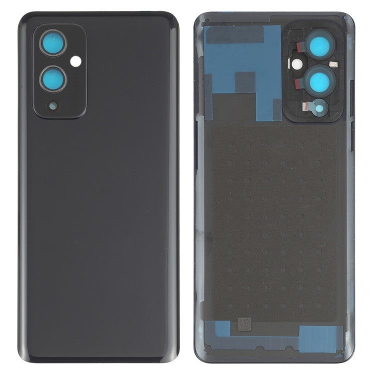 For OnePlus 9 (EU  /  US Version) OEM Battery Housing with Adhesive Sticker + Camera Lens Cover - Black