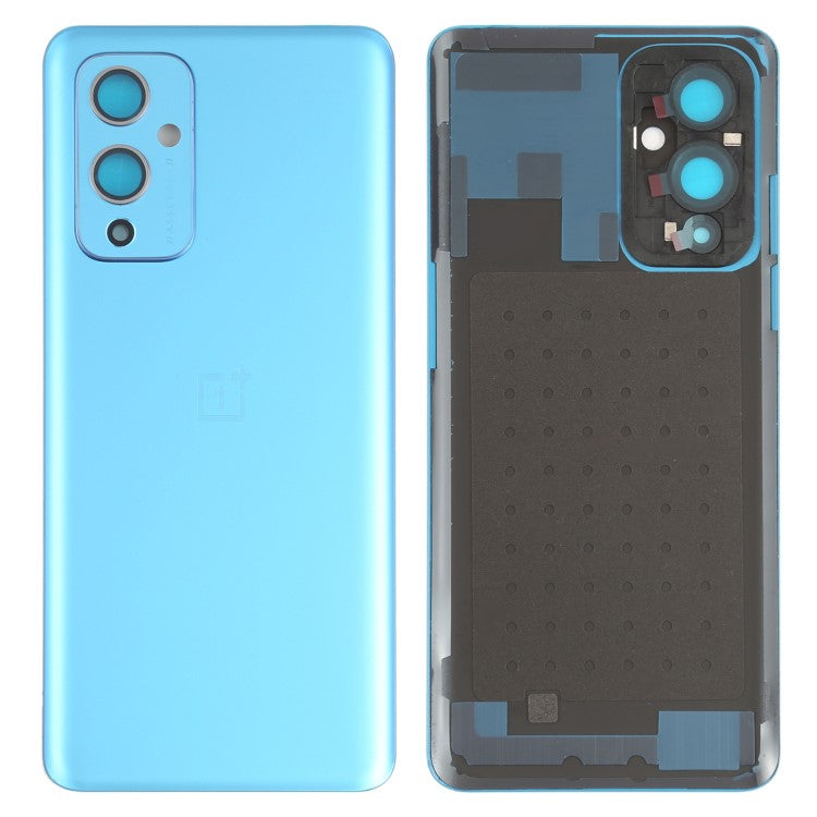 For OnePlus 9 (EU  /  US Version) OEM Battery Housing with Adhesive Sticker + Camera Lens Cover - Blue