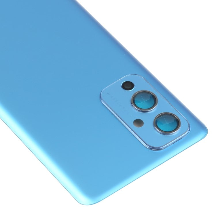 For OnePlus 9 (EU  /  US Version) OEM Battery Housing with Adhesive Sticker + Camera Lens Cover - Blue