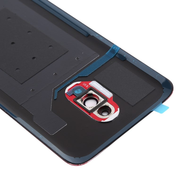 For OnePlus 7 OEM Battery Housing with Adhesive Sticker + Camera Lens Cover - Red