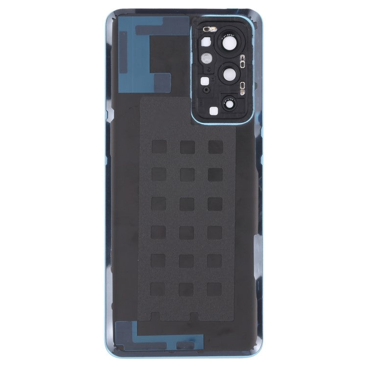 For OnePlus 9RT 5G OEM Battery Housing with Adhesive Sticker + Camera Lens Cover - Blue