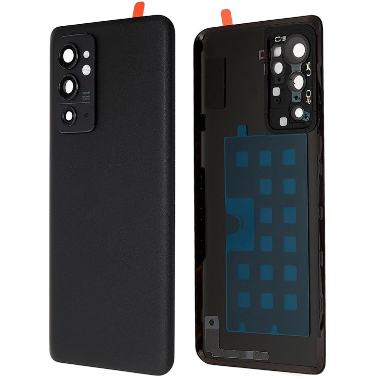 For OnePlus 9RT 5G OEM Battery Housing with Adhesive Sticker + Camera Lens Cover - Black