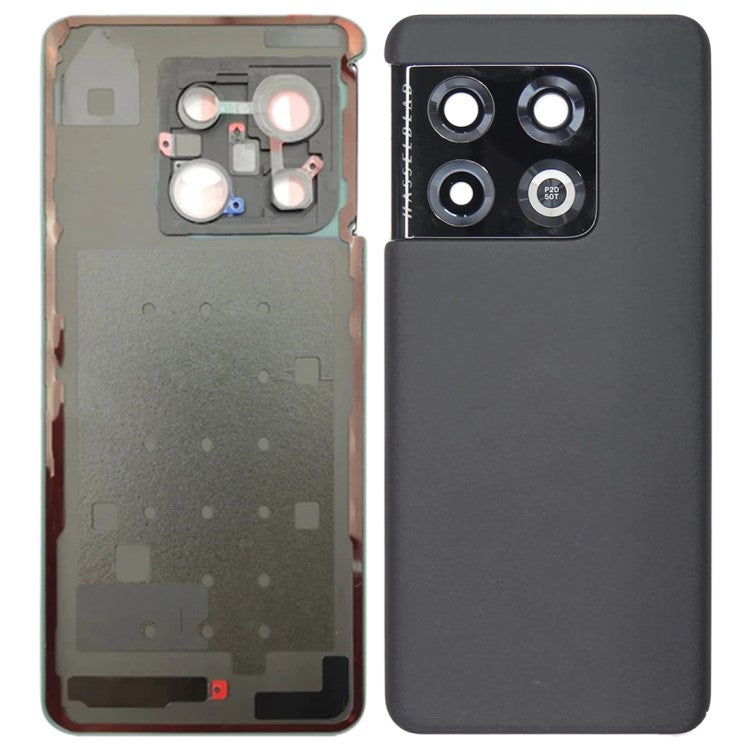For OnePlus 10 Pro 5G OEM Battery Housing with Adhesive Sticker + Camera Lens Cover - Black