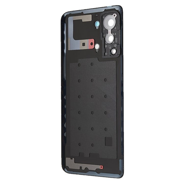 For OnePlus Nord 2T 5G OEM Battery Housing with Adhesive Sticker + Camera Lens Cover - Black
