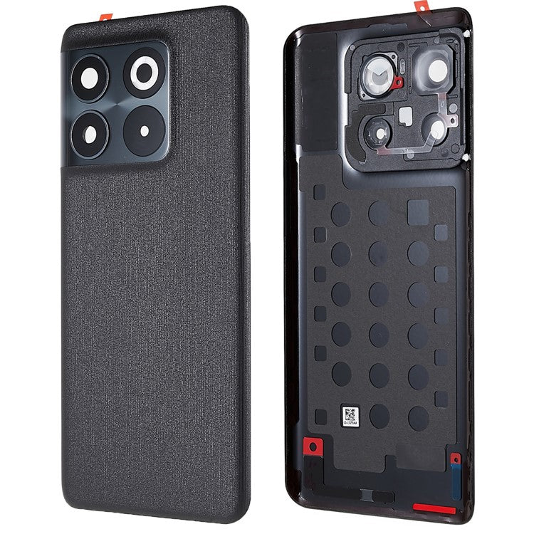 For OnePlus 10T 5G OEM Battery Housing with Adhesive Sticker + Camera Lens Cover - Black
