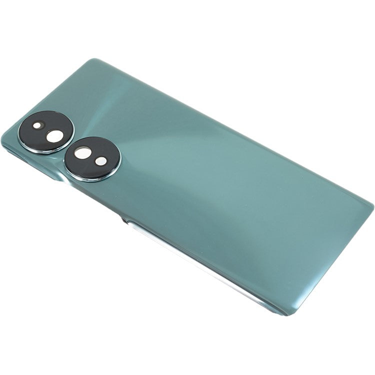 For Honor 70 5G Back Battery Housing Cover with Camera Ring Lens Cover Spare Part (without Logo) - Green