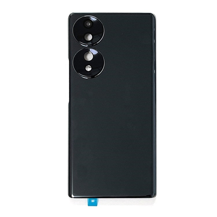 For Honor 70 5G Back Battery Housing Cover with Camera Ring Lens Cover Spare Part (without Logo) - Black