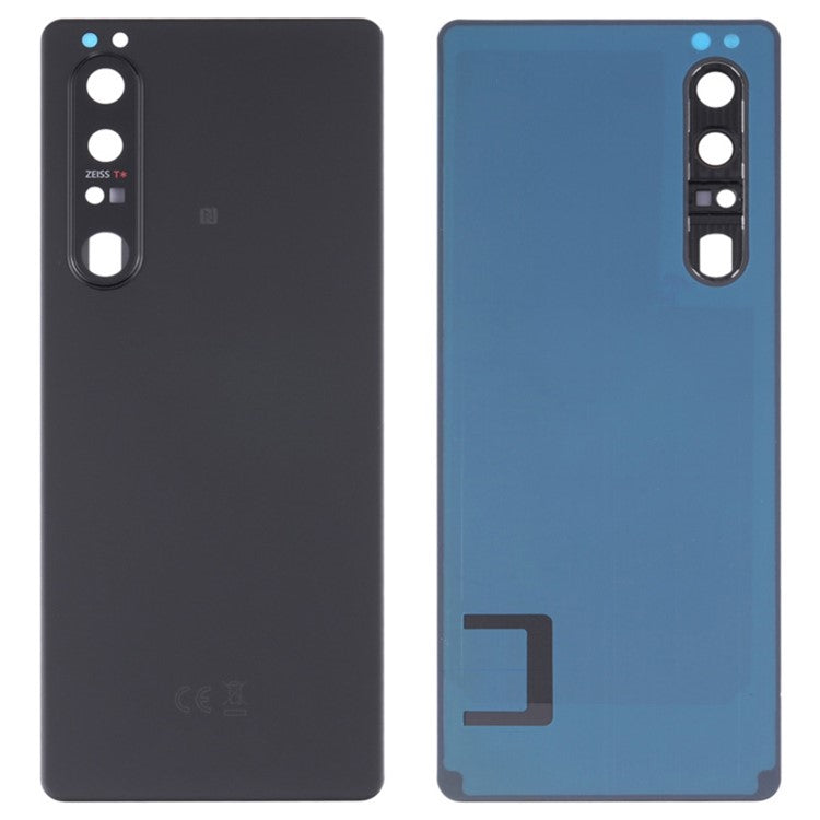 For Sony Xperia 1 III 5G OEM Battery Housing with Adhesive Sticker + Camera Lens Cover - Black