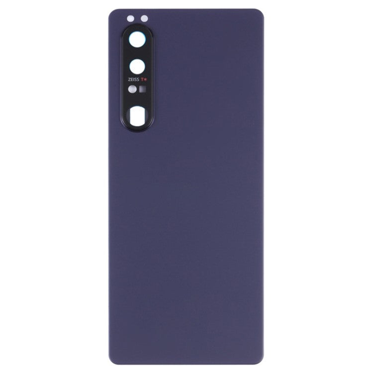 For Sony Xperia 1 III 5G OEM Battery Housing with Adhesive Sticker + Camera Lens Cover - Purple