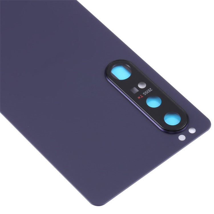 For Sony Xperia 1 III 5G OEM Battery Housing with Adhesive Sticker + Camera Lens Cover - Purple