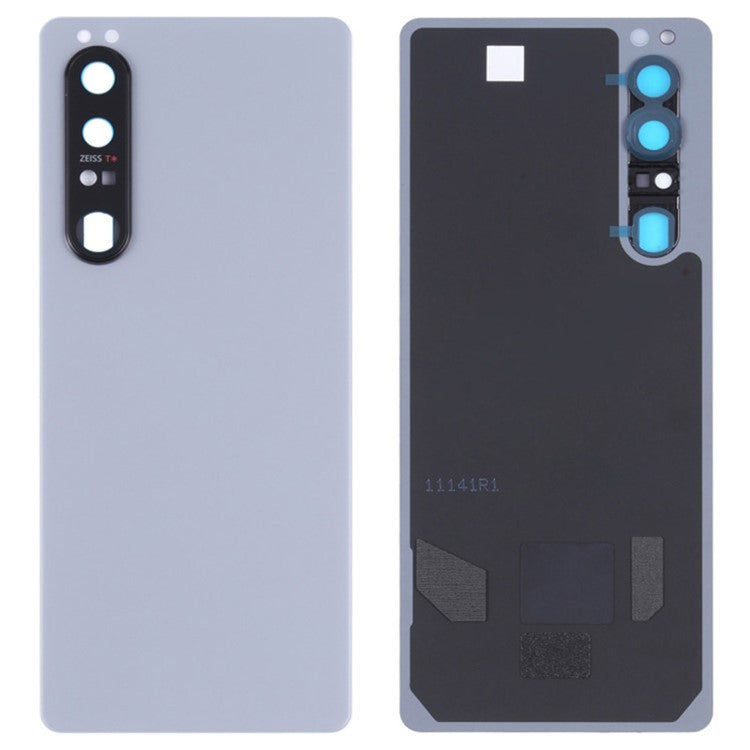 For Sony Xperia 1 III 5G OEM Battery Housing with Adhesive Sticker + Camera Lens Cover - Grey