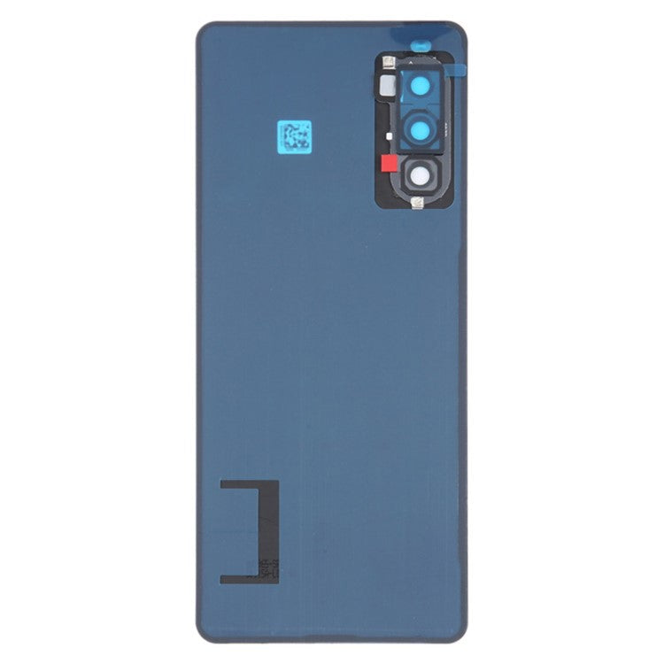 For Sony Xperia 10 IV 5G OEM Battery Housing with Adhesive Sticker + Camera Lens Cover - Black