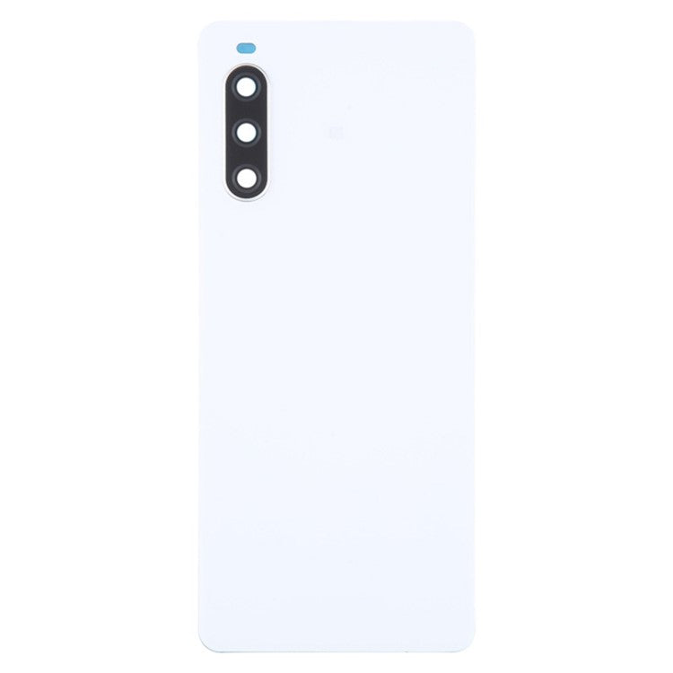 For Sony Xperia 10 IV 5G OEM Battery Housing with Adhesive Sticker + Camera Lens Cover - White