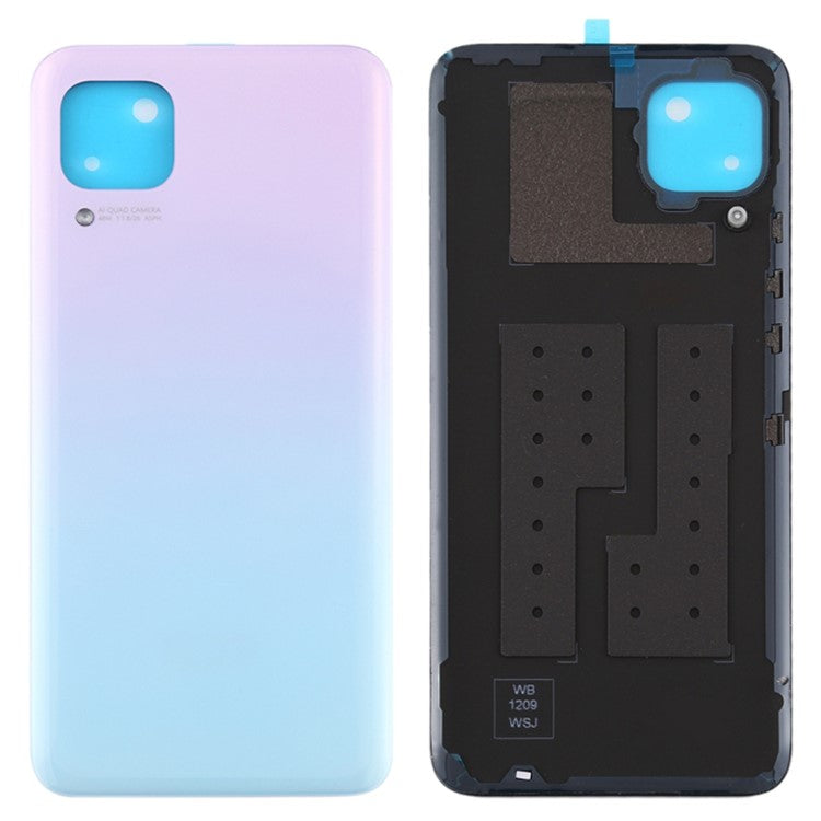 For Huawei P40 lite 4G Battery Housing with Adhesive Sticker + Camera Lens Cover - Pink / Blue