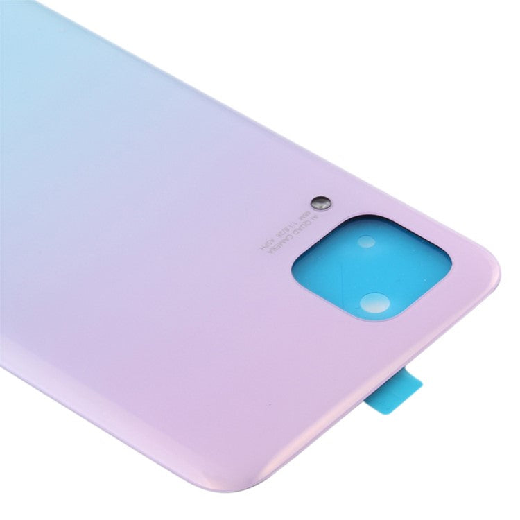 For Huawei P40 lite 4G Battery Housing with Adhesive Sticker + Camera Lens Cover - Pink / Blue
