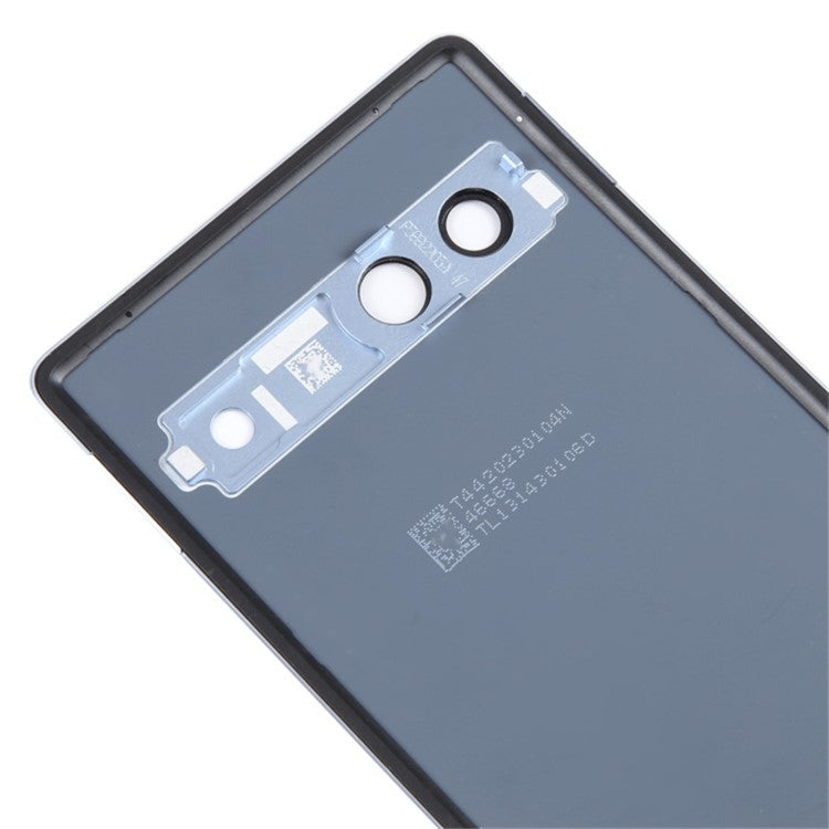 For Google Pixel 7a GWKK3 / GHL1X / G0DZQ / G82U8 OEM Battery Housing Cover Repair Part + Camera Lens Ring Cover - Blue