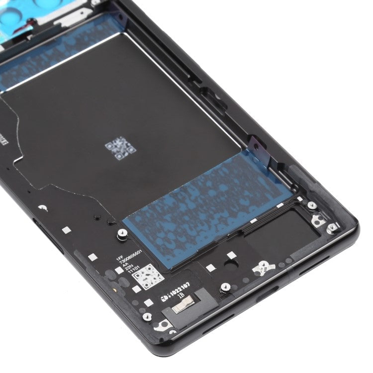 For Google Pixel 6 Pro 5G OEM Back Battery Housing Cover + Middle Plate Frame Replacement - Black