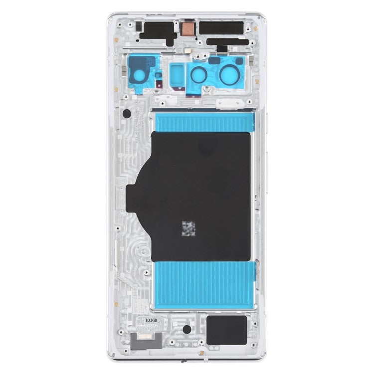 For Google Pixel 6 Pro 5G OEM Back Battery Housing Cover+Middle Plate Frame Replacement - White