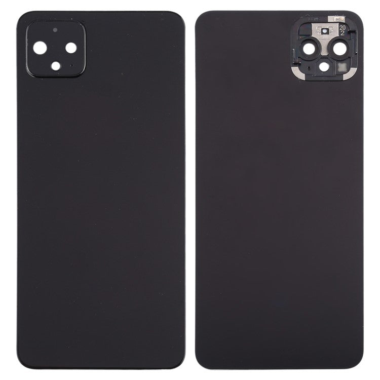 For Google Pixel 4 OEM Battery Back Cover Rear Door Housing Replacement with Camera Lens Ring Cover - Black