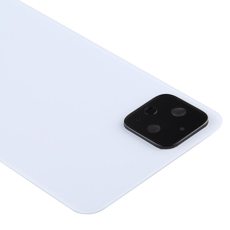 For Google Pixel 4 OEM Battery Back Cover Rear Door Housing Replacement with Camera Lens Ring Cover - White