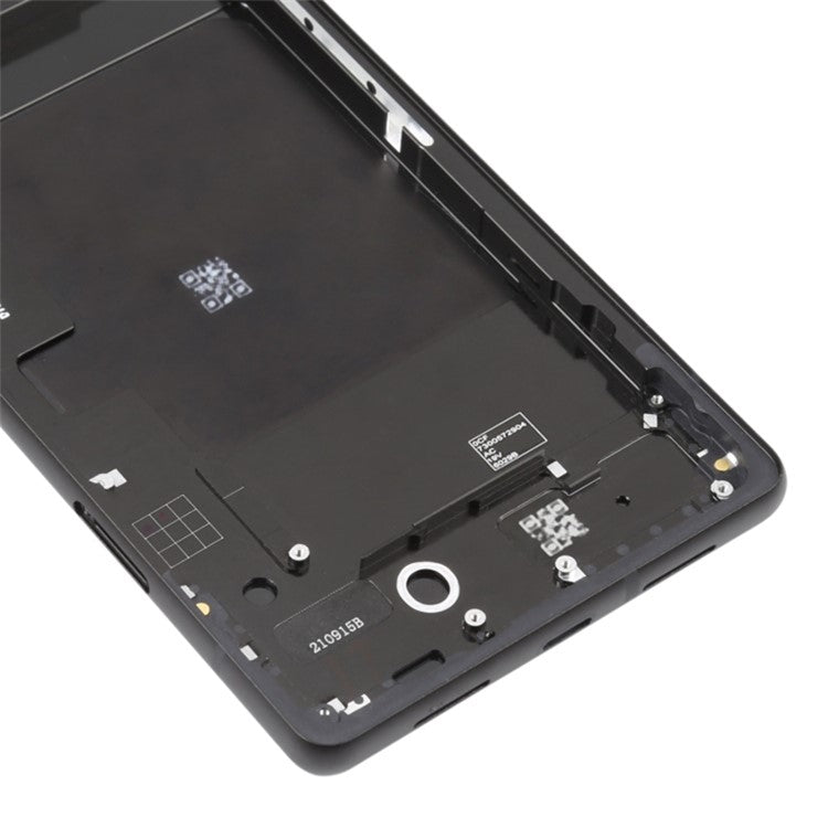 For Google Pixel 6 Back Battery Housing Cover+Middle Plate Frame Replacement - Black