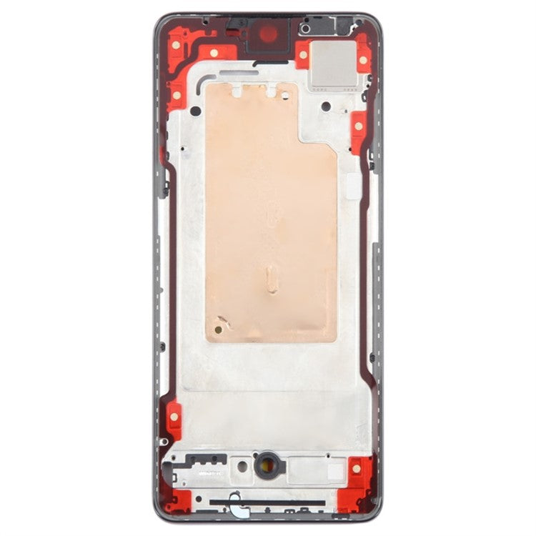 For Oppo Reno9 5G Mobile Phone Middle Plate Frame Repair Part (A-Side) (without Logo) - Black