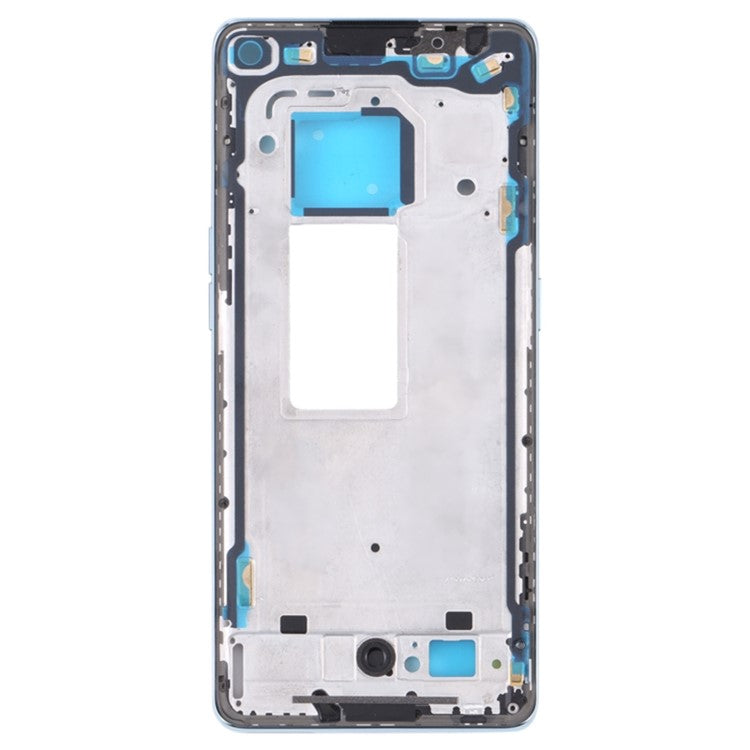 For Oppo Reno6 Pro 5G Phone Middle Plate Frame Repair Part (A-Side) (without Logo) - Blue