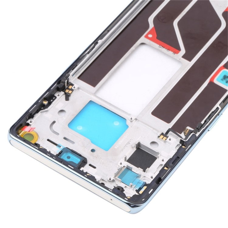 For Oppo Reno6 Pro 5G Phone Middle Plate Frame Repair Part (A-Side) (without Logo) - Blue