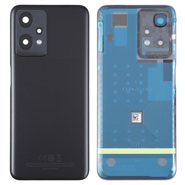 For OnePlus Nord CE 2 Lite 5G OEM Battery Housing with Adhesive Sticker + Camera Lens Cover - Black