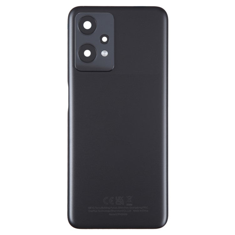 For OnePlus Nord CE 2 Lite 5G OEM Battery Housing with Adhesive Sticker + Camera Lens Cover - Black