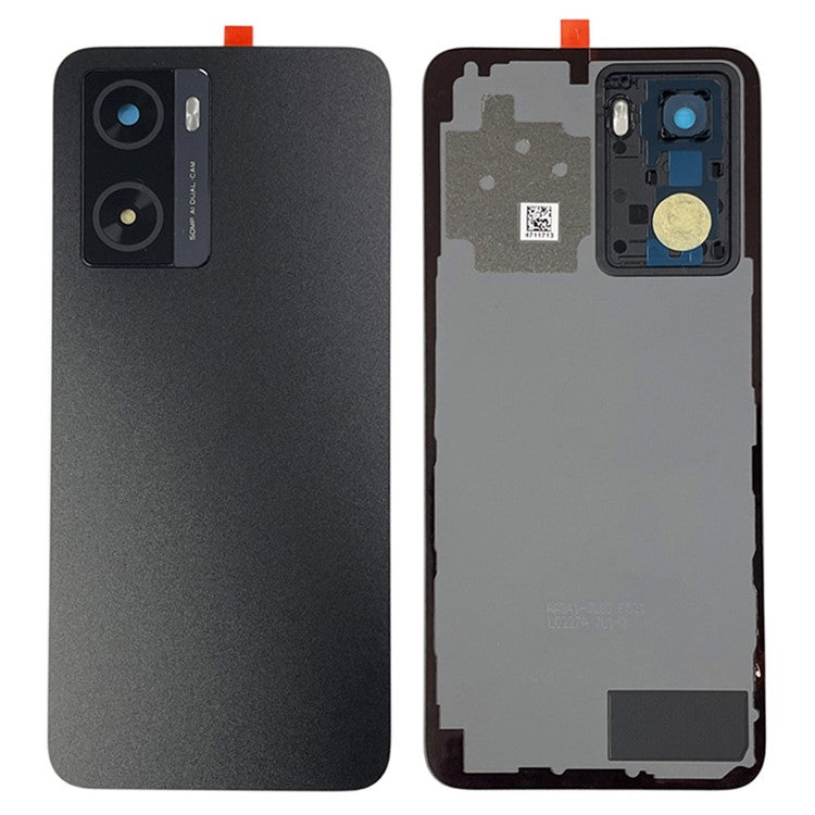 For OnePlus Nord N20 SE 4G CPH2469 OEM Phone Battery Housing with Adhesive Sticker + Camera Lens Cover - Black