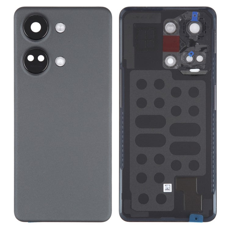 For OnePlus Ace 2V PHP110 OEM Cellphone Battery Housing with Adhesive Sticker + Camera Lens Cover - Black