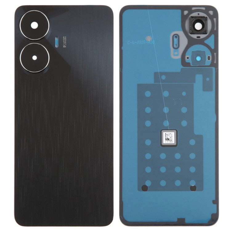 For Realme C55 4G OEM Battery Housing Back Cover with Camera Ring Lens Cover Replacement - Black