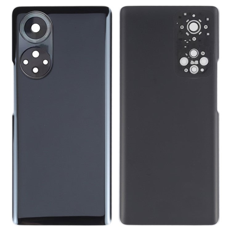 For Honor 50 Pro Housing Battery Door Back Cover with Camera Ring Cover Phone Parts (without Logo) - Black