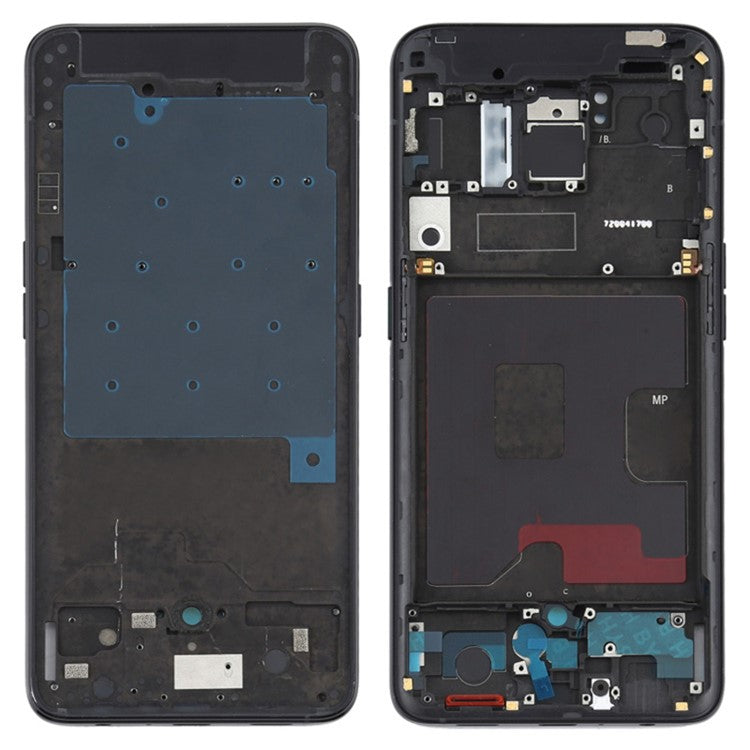 For Oppo Reno / Reno 5G Phone Middle Plate Frame Repair Part (A-Side) (without Logo) - Black