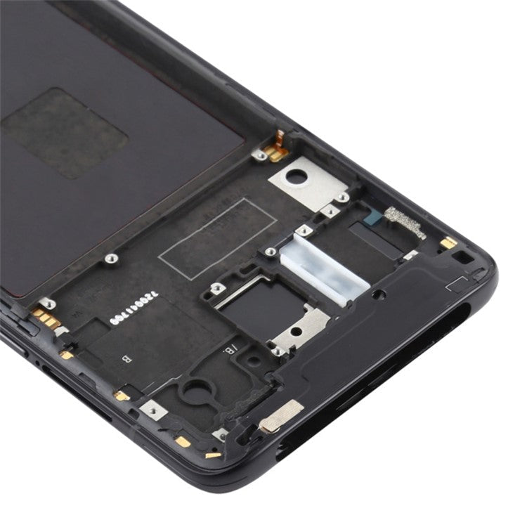 For Oppo Reno / Reno 5G Phone Middle Plate Frame Repair Part (A-Side) (without Logo) - Black