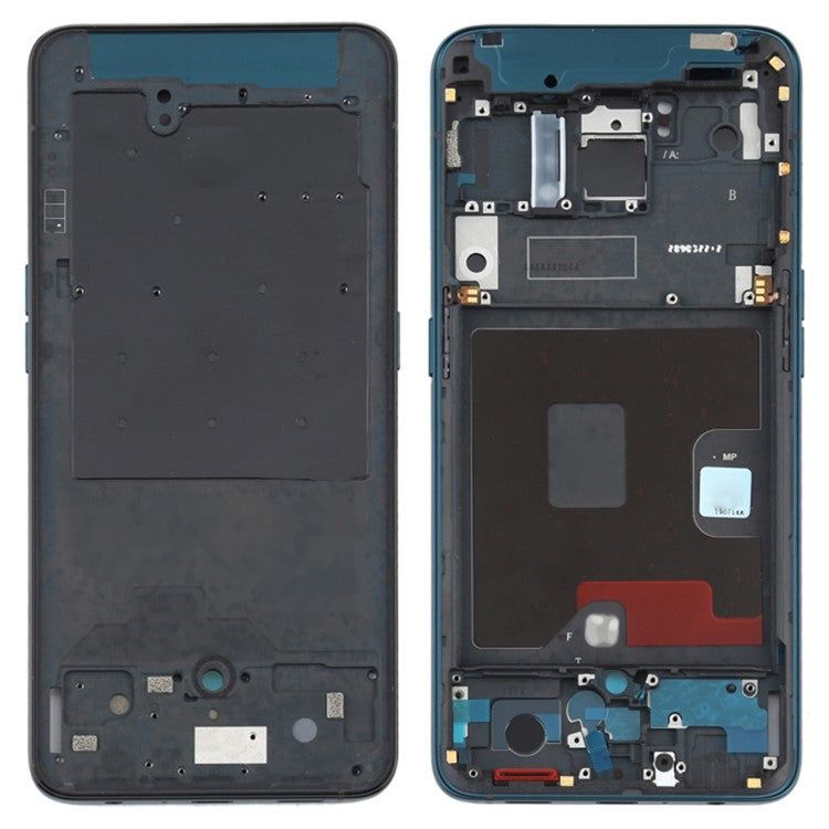 For Oppo Reno / Reno 5G Phone Middle Plate Frame Repair Part (A-Side) (without Logo) - Green