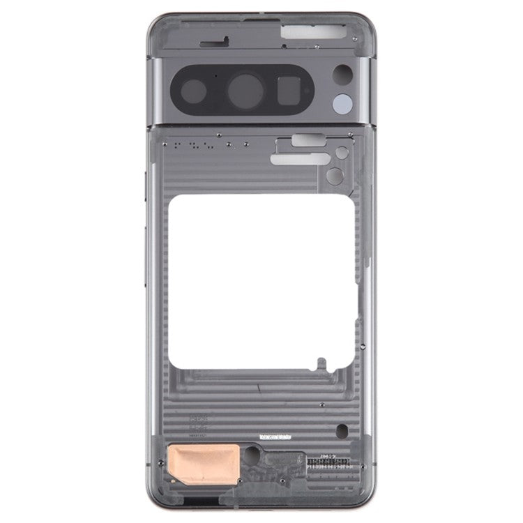 For Google Pixel 8 Pro GC3VE G1MNW OEM Middle Plate Frame Spare Part (without Logo) - Black