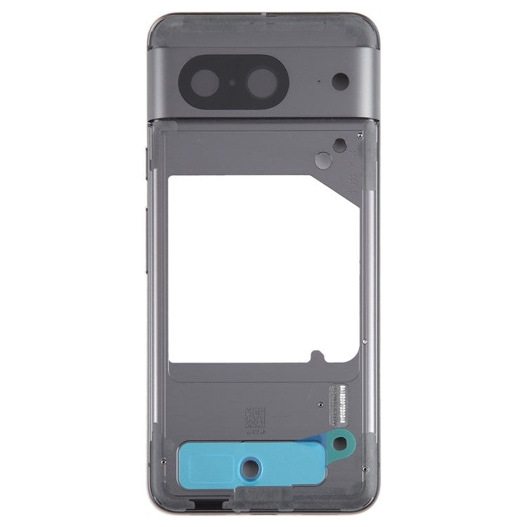 For Google Pixel 8 GKWS6 G9BQD OEM Middle Plate Frame Spare Part (without Logo) - Black