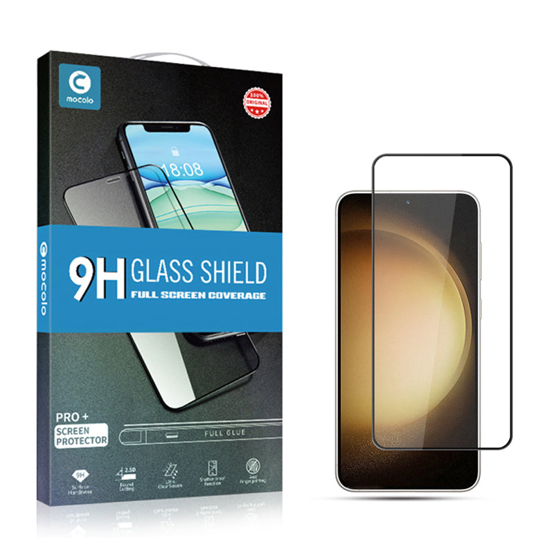 MOCOLO For Samsung Galaxy S24+ Silk Printing Tempered Glass HD Clear Screen Protector - Black