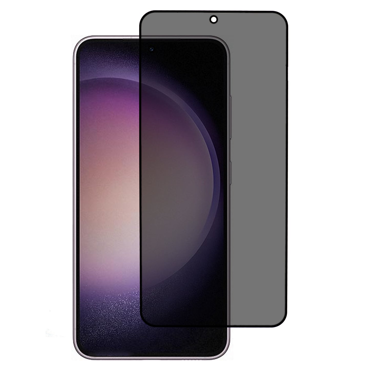 For Samsung Galaxy S24 Anti-Spy Tempered Glass Film Silk Printing Screen Protector (Side Glue)