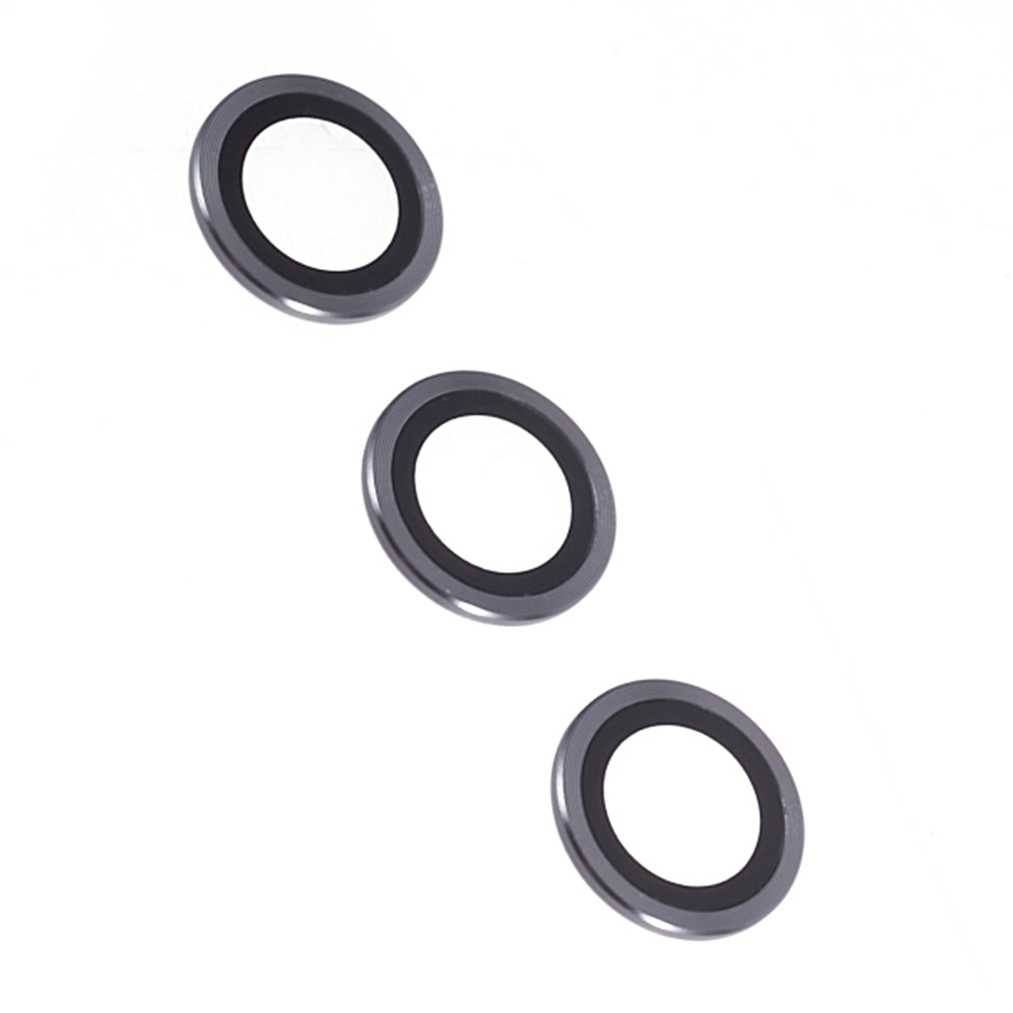 For Samsung Galaxy S24+ 1 Set Camera Lens Protector Metal + Tempered Glass Film - Silver