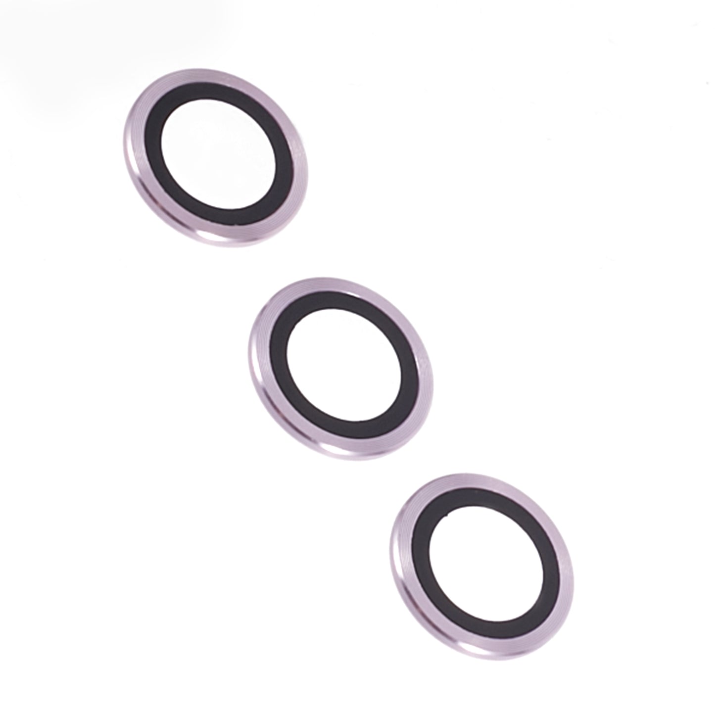 For Samsung Galaxy S24+ 1 Set Camera Lens Protector Metal + Tempered Glass Film - Pink