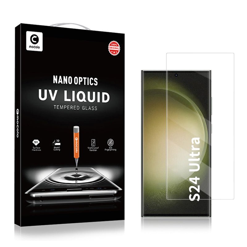 MOCOLO For Samsung Galaxy S24 Ultra Screen Protector UV Liquid Adhesive Tempered Glass 3D Curved Film