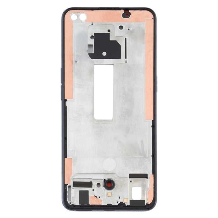 For Oppo Reno4 5G Phone Middle Plate Frame Repair Part (A-Side) (without Logo) - Black