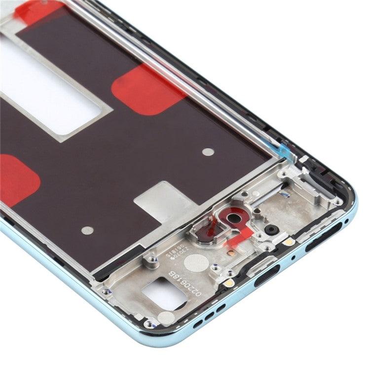 For Oppo Reno4 5G Phone Middle Plate Frame Repair Part (A-Side) (without Logo) - Blue