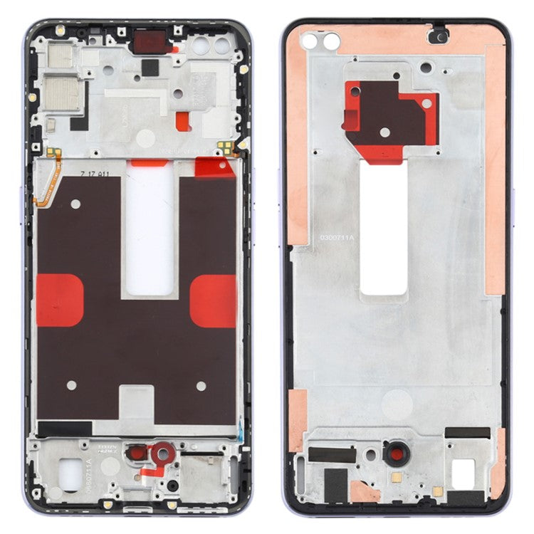 For Oppo Reno4 5G Phone Middle Plate Frame Repair Part (A-Side) (without Logo) - Purple