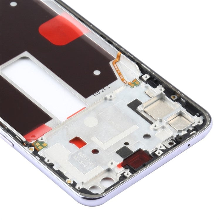 For Oppo Reno4 5G Phone Middle Plate Frame Repair Part (A-Side) (without Logo) - Purple
