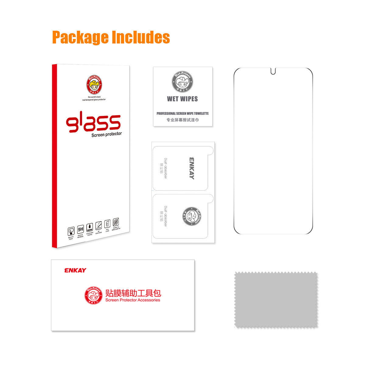 ENKAY HAT PRINCE for Samsung Galaxy S24+ Full Glue Screen Protector 0.18mm Ultra Thin (Fingerprint Unlock)