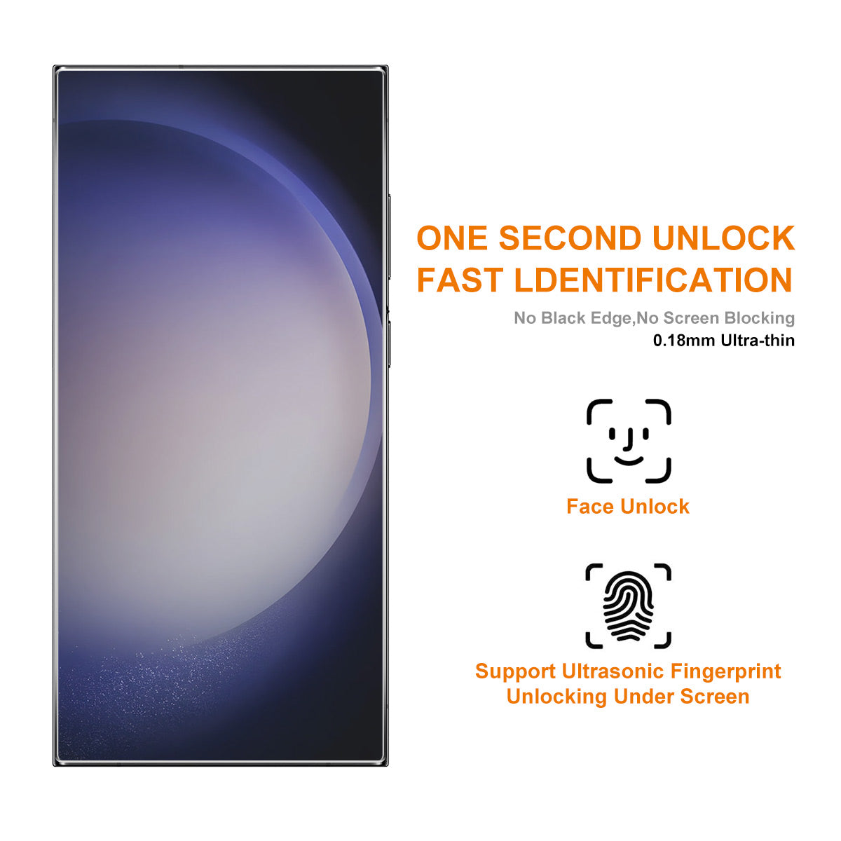 ENKAY HAT PRINCE for Samsung Galaxy S24 Ultra Screen Protector High Aluminum-silicon Glass (Fingerprint Unlock)